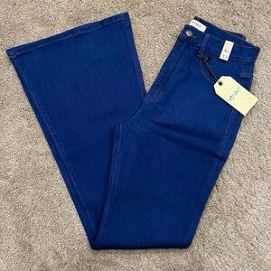 High Waisted with Whide Leg Soft Blue Denim Jean Size 13W